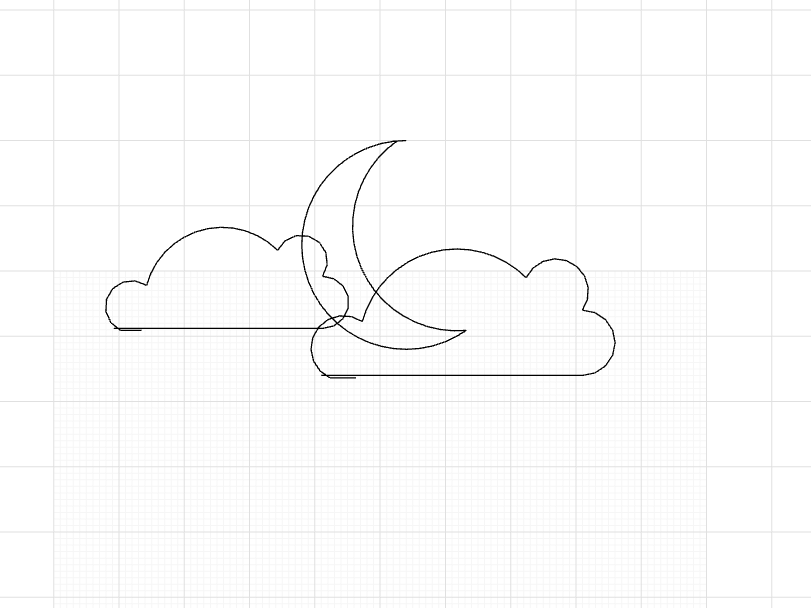 Moon and clouds