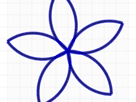 FLOWER LARGE - SATIN STICH