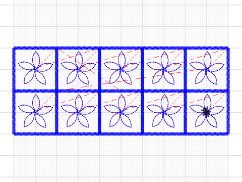 flower patterning_jump stitch_single code