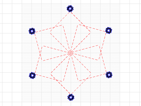 Rotating Squares With LED