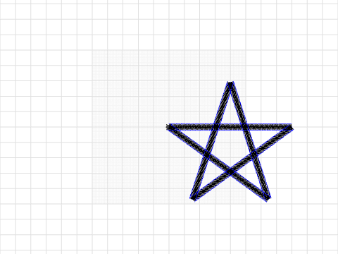8cm sided star