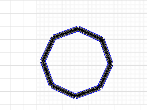 Sharp head octagon