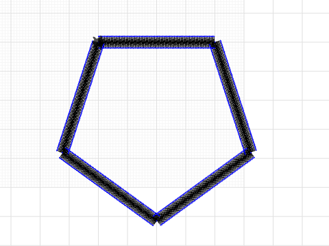 4 cm pentagon