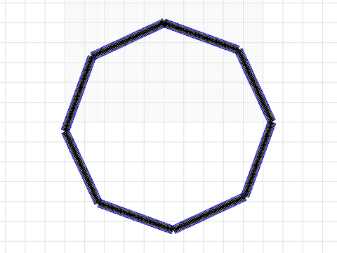 4 cm pointed octogon 