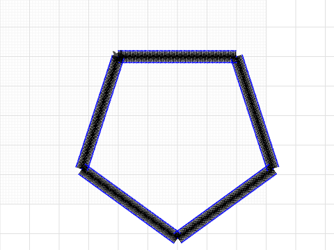 4 cm Pentagon