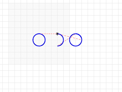 one full circle, one half circle, one quarter of a circle